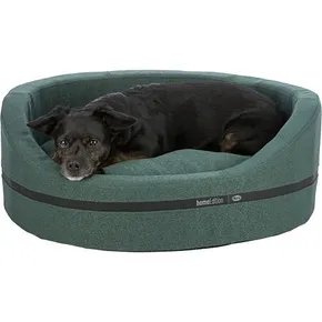CityStyle HOME Edition ovales Bett mit Rand, dunkelgrün 80 x 65 cm